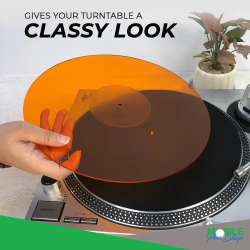 Miniatura 3 de Alfombrilla de acrílico para tocadiscos - Alfombrilla de vinilo para plato de 12 pulgadas - Reduce el ruido y mejora la calidad del sonido