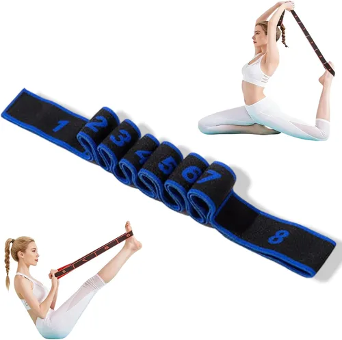Miniatura 11 de Banda de resistencia de fitness para estiramiento y yoga, ejercicio de tirador de moda, bandas elásticas de ejercicio de 8/10 bucles para adultos