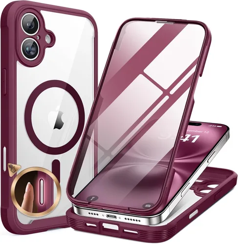 Miniatura 9 de Miracase Funda para iPhone 13 de 6.1 pulgadas, [sin burbujas] funda de teléfono de cuerpo completo con pantalla de vidrio completa integrada, sin