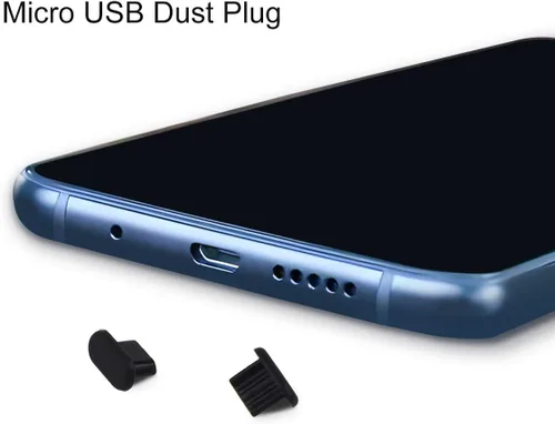 Miniatura 2 de 25 tapones antipolvo micro USB, tapón antipolvo de silicona para puerto micro USB, cubierta de puerto micro USB, protector antipolvo