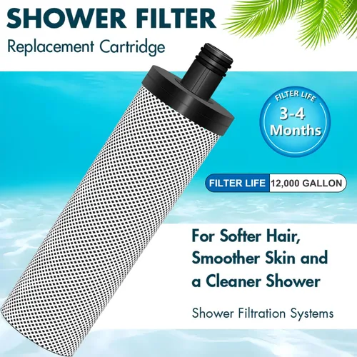 Miniatura 4 de Water Fiter - Filtro de cabezal de ducha AQUAYOUTH 2.0, sistema de filtro de cabezal de ducha de carbono, elimina metales pesados y cloro