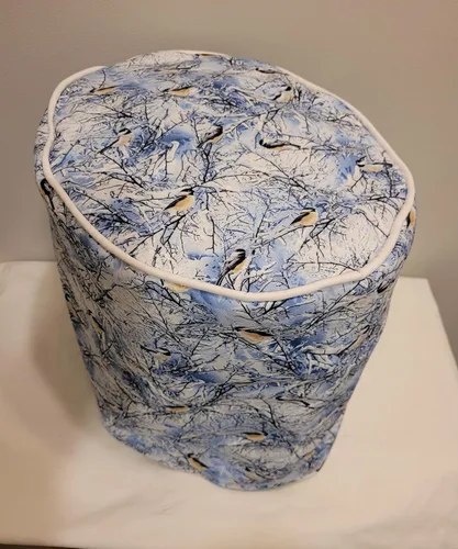 Miniatura 2 de Funda de algodón para olla de cocción lenta (8 cuartos de galón, ovalada azul floral)