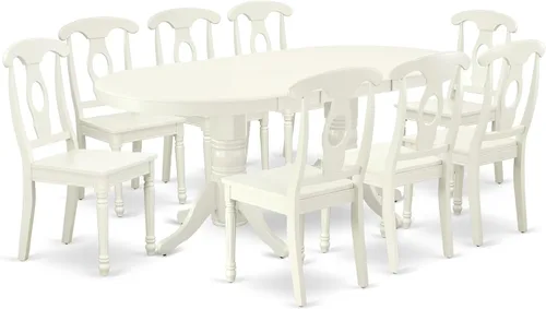 Miniatura 18 de East West Furniture Vancouver - Juego de cocina de 5 piezas para 4 personas, incluye una mesa de comedor ovalada con hoja de mariposa y 4 sillas