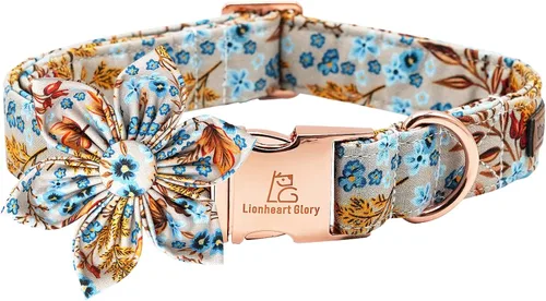 Miniatura 15 de Collares de perro Lionheart glory de Halloween con flores, collar de calavera con flores, collar para mascotas niña y niño, collar de perro flor