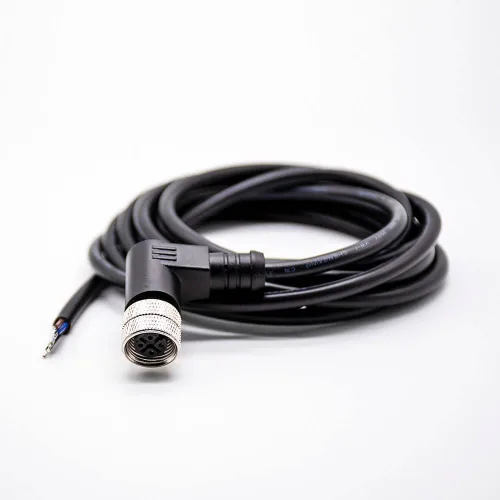 Miniatura 15 de Elecbee Conector M12 A-Code Cable sobremoldeado de ángulo recto de cabeza hembra única (cable de 3 pines de 16.4 ft/16.4 pies)