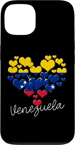 Funda con diseño de corazón hispano con bandera venezolana para iPhone 13