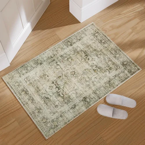 Miniatura 120 de Alfombra de pasillo lavable antideslizante: alfombra de cocina de 2 x 6 pies, resistente a las manchas, con parte trasera de goma, alfombra suave