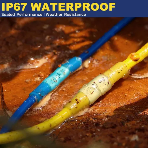 Miniatura 2 de 330 piezas haisstronica Conectores de tope termoencogibles impermeables grado marino, kit de conectores de cable eléctrico con aislamiento de cobre