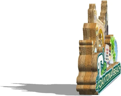 Miniatura 2 de Imán de Daytona Beach de los E.E.U.U. Imán de nevera 3D de madera Monumentos de viaje coleccionables, recuerdos, decoración hecha a mano 2