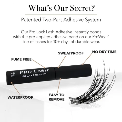 Miniatura 4 de Pro Lash Pro Lock Adhesive - Pegamento de pestañas de mayor duración, más fácil de aplicar - Pegamento de pestañas impermeable, resistente al sudor