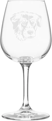 Miniatura 136 de Copa de vino de 12.75 onzas con diseño de perro grabado