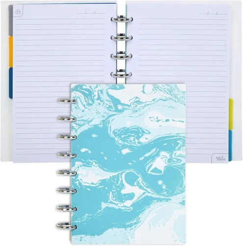 Miniatura 39 de Talia - Cuadernos de notas con tapas, planificador, personalizables, (Azul de Verano, Junior (5.5 pulgadas x 8.5 pulgadas)) Azul verano