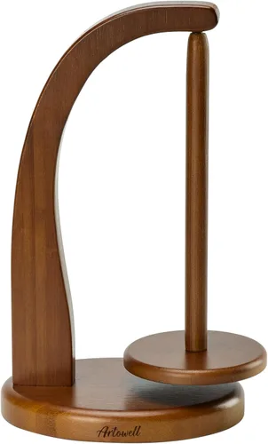 Artowell - Soporte para hilo para tejer y hacer ganchillo, regalo de ganchillo para los amantes del tejido, hilador de hilo de madera para ganchillo