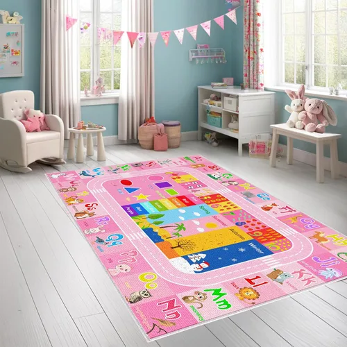 Miniatura 11 de BATATADOCE Alfombra de alfabeto para salón de clases - Alfombras ABC para sala de juegos de niños, alfombra educativa para aprender el alfabeto