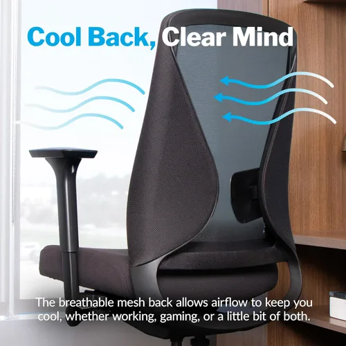 Miniatura 6 de Vari Tempur-Pedic Silla de oficina ergonómica – Silla de escritorio con respaldo de malla con soporte lumbar ajustable, reclinable, profundidad