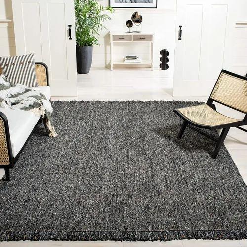 Miniatura 34 de SAFAVIEH Natural Fiber Collection - Alfombra decorativa de 2 x 3 pies, carbón y natural, yute tejido a mano, ideal para zonas de alto tráfico