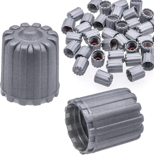 Miniatura 27 de 30 piezas de tapas de vástago de válvula de neumático TPMS, tapas de vástago de válvula de rueda de plástico negro para TR20008 TPMS, tapas