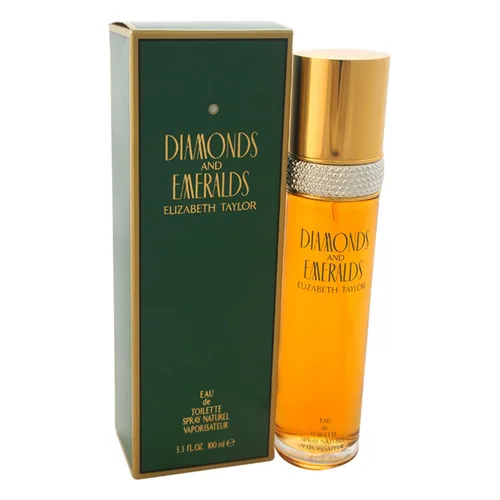 ELIZABETH TAYLOR Diamonds & Emeralds Eau de Toilette Splash, 3.4 onzas