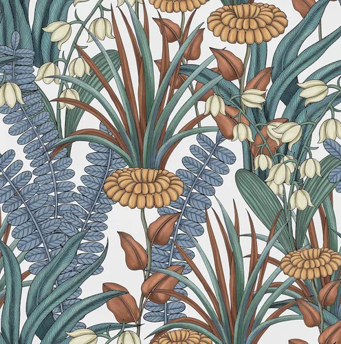 Miniatura 12 de Papel tapiz bohemio floral para despegar y pegar, papel de contacto con hojas tropicales, papel de pared de flores botánicas vintage, mural de pared