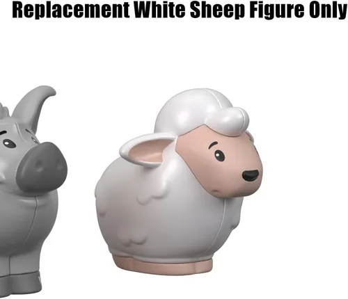 Miniatura 2 de Pieza de repuesto para Fisher-Price Little People Farm Animal Friends - GFL21 ~ Figura de repuesto de oveja blanca