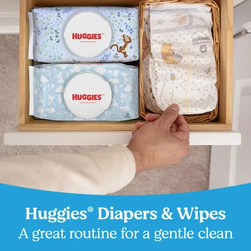 Miniatura 8 de Toallitas refrescantes para bebés Natural Care de Huggies. Toallitas para pañales, hipoalergénicas, perfumadas, 6 paquetes con tapa en la parte