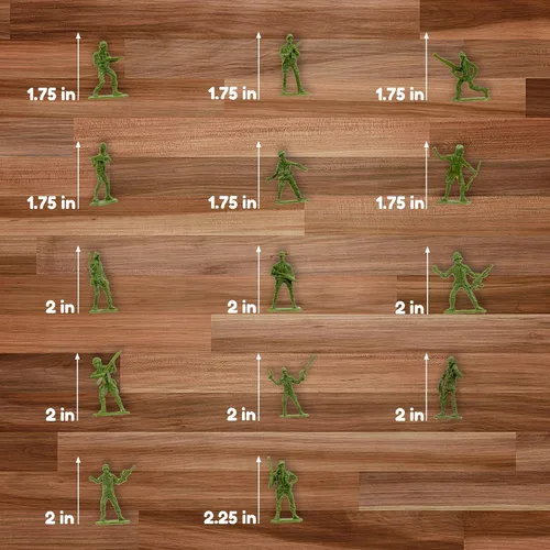 Miniatura 2 de Fun Central Green Army - Figuras de acción de soldado de juguete para niños, paquete a granel de 144 soldados en posturas surtidas