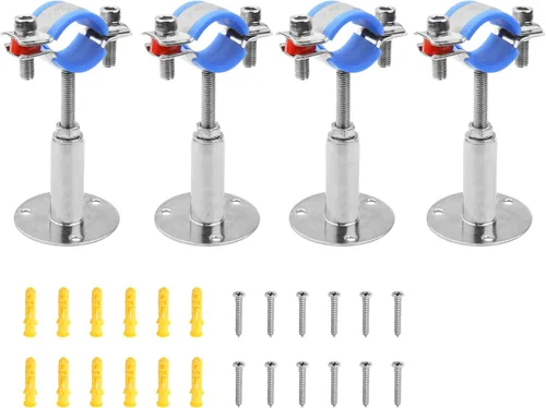 4 piezas de acero inoxidable 304 soporte de tubo de montaje en techo para NB 1 "tubo, abrazadera de soporte de tubo ajustable