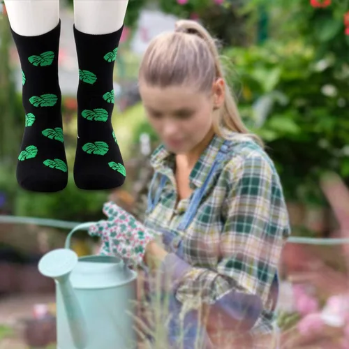 Miniatura 6 de MBMSO 2 pares de calcetines susurradores de plantas, regalos de jardinero, regalos divertidos de jardinería, regalos para amantes de las plantas