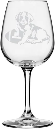 Miniatura 522 de Copa de vino de 12.75 onzas con diseño de perro grabado