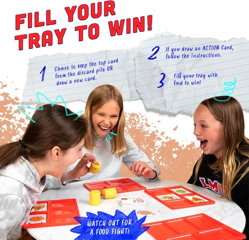 Miniatura 4 de The Lunch Room - Juego de cartas familiar - Juego de fiesta de lucha de comida rápida para niños y adultos, divertido para 3 a 6 jugadores, fácil