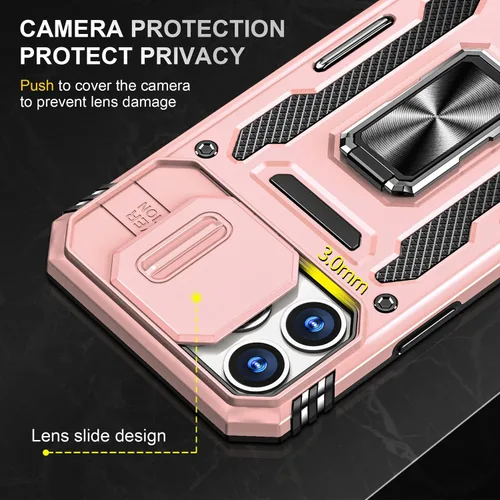 Miniatura 85 de Funda para iPhone 13 Pro con funda para cámara, con soporte de anillo para soporte, con función de montaje magnético para automóvil, para iPhone 13
