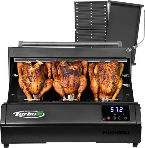 Miniatura 9 de Parrilla eléctrica Turbo E XL, infrarrojo de 1700 W, rejilla de calentamiento y sonda, apto para apartamentos