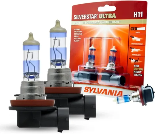 SYLVANIA - H11 foco delantero SilverStar Ultra de alto rendimiento halógena, bombilla de repuesto de luz de carretera, luz de cruce y antiniebla, la