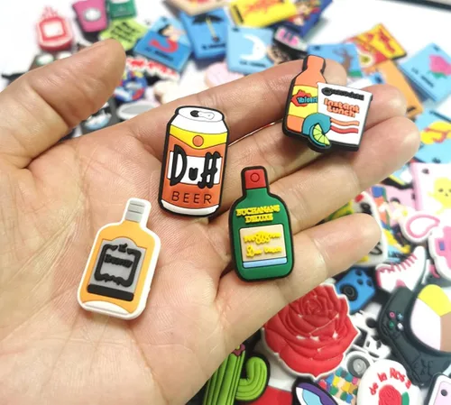 Miniatura 3 de 100 dijes de PVC diferentes para zapatos y pulseras decoración de pulseras y regalos de fiesta Madreperla vidrio aventurina