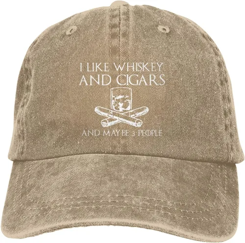 Miniatura 51 de Philysonic Funny Hat I Like Whisky and Cigars and Maybe 3 People Sombreros para Hombres Gorras de Béisbol Gorras Ajustables