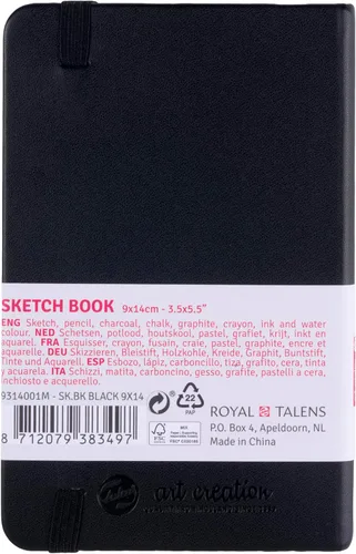Miniatura 4 de Talens Art Creation Cuaderno de bocetos negro 9X14 cm, 140 gramos (9314001M)