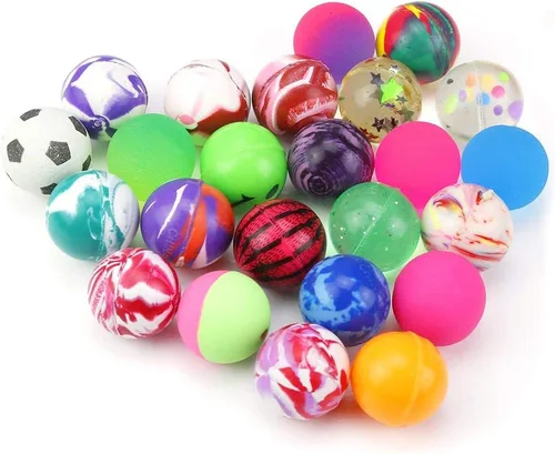 Miniatura 2 de Pllieay 24 bolas rebotantes pequeñas para niños, bolas de goma de 0.98 pulgadas (0.984 in), relleno de bolsas de fiesta de colores mixtos