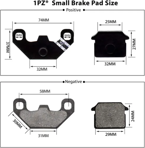 Miniatura 2 de 1PZ SSR-SD2 Pastillas de freno de repuesto para SDG SSR 50cc 70cc 110cc 125cc 140cc Thumpstar Coolster Orion Demon Stomp BSE Kayo Lifan YX Pit Dirt