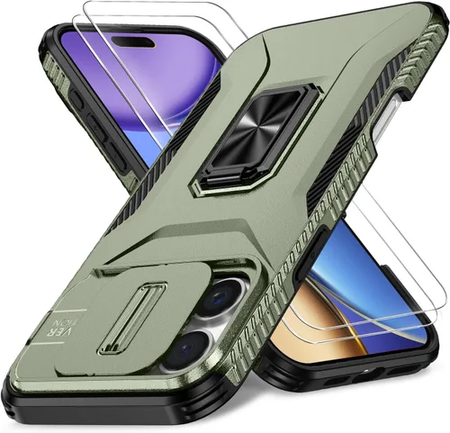 Miniatura 23 de Funda HakkTaoo para iPhone 13/iPhone 14 de 6.1 Pulgadas con Funda Deslizante para Cámara + Protector de Pantalla (2 Paquetes), Funda Protectora a