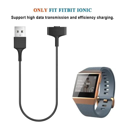Miniatura 2 de Cable de carga compatible con cargador Fitbit Ionic, adaptador de cable de cargador USB de repuesto de 3.3 pies para reloj inteligente iónico