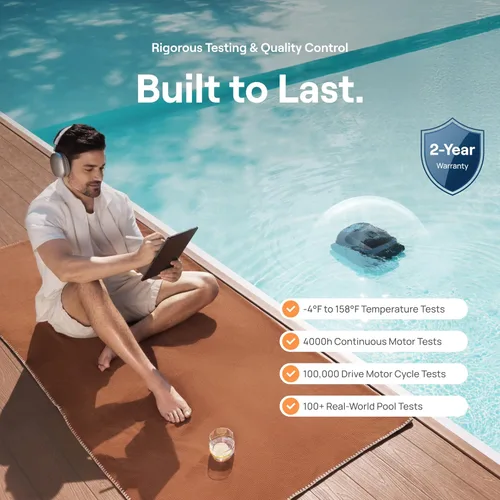 Miniatura 8 de Beatbot Sora 30 Aspiradora de piscina, limpieza de pisos, paredes, línea de agua y plataforma, 6800 GPH de potencia, estacionamiento inteligente