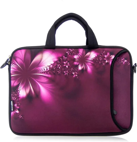 Miniatura 4 de RICHEN - Bolso cruzado con asa para laptops, iPads, libros electrónicos y tabletas infantiles, con bolsillo Flores