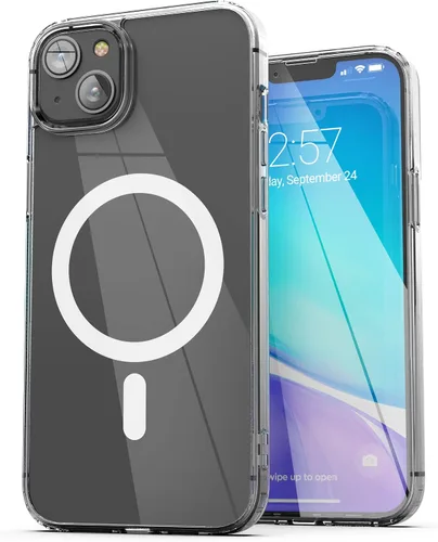 Miniatura 7 de ENCASED Funda magnética con protector de pantalla para iPhone 14 Plus de 6.7 pulgadas, compatible con MagSafe (transparente)
