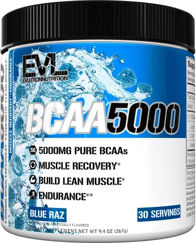 Evlution BCAAs - Polvo de aminoácidos BCAA - Suplemento en polvo BCAA para recuperación después del entrenamiento, bebida de recuperación y energía