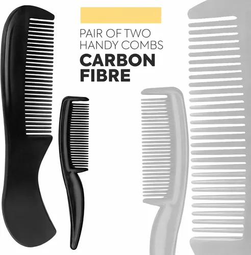 Miniatura 3 de Beauty & Crafts Tijeras profesionales de 5 pulgadas para barba y bigote para hombre, tijeras de corte de barba de acero inoxidable alemán con 2 Negro