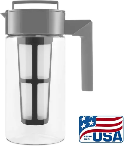 Miniatura 2 de Takeya Cafetera de café frío de lujo, jarra Tritan sin BPA con tapa hermética a prueba de fugas, mango de agarre de silicona, filtro de malla fina