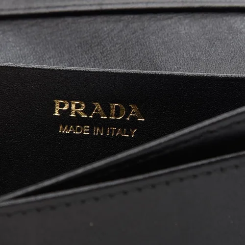 Miniatura 5 de Prada Cartera unisex Vitello de piel negra con tarjetero, Negro -, Classic