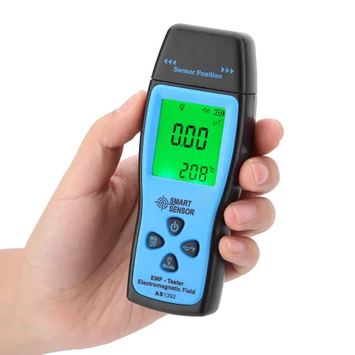 Miniatura 6 de Medidor EMF, Fydun AS1392 Mini pantalla LCD Detector de radiación electromagnética de mano