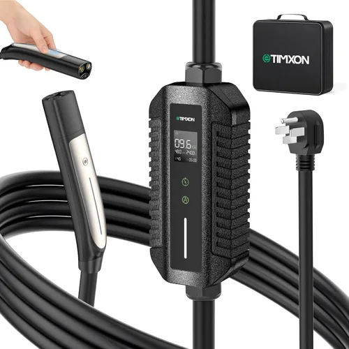 Cargador EV NACS de nivel 2 de 40 amperios para carga móvil Tesla, 240 V, enchufe NEMA 14-50, cargador eléctrico portátil para automóvil con cable