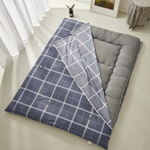 Miniatura 21 de CAMZ Funda de colchón plegable de futón japonés para cama matrimonial, queen, king, individual, tatami, colchoneta de meditación, cubierta antipolvo
